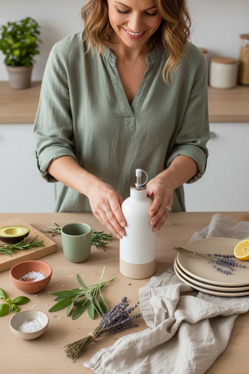 Bouteille pour huile | Céramique Artisanale