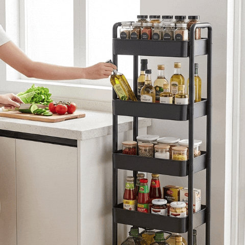 desserte roulettes 5 etageres animation utilisation cuisine