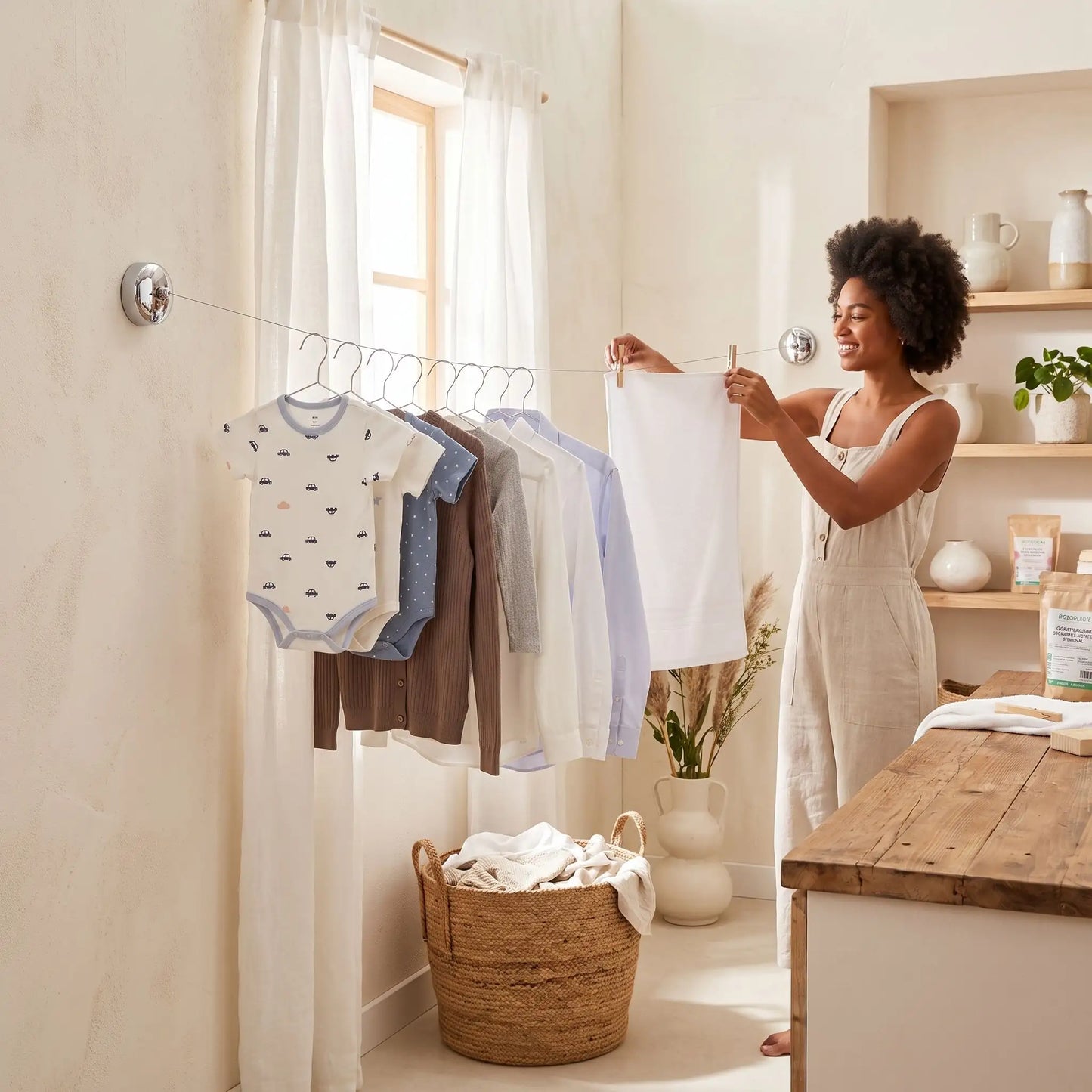 Corde à linge | Rétractable Automatique