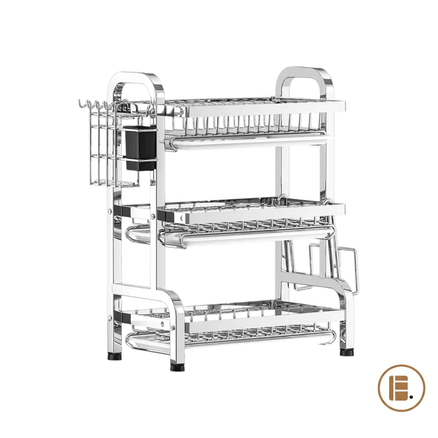 Egouttoir Vaisselle | 3 Niveaux Acier