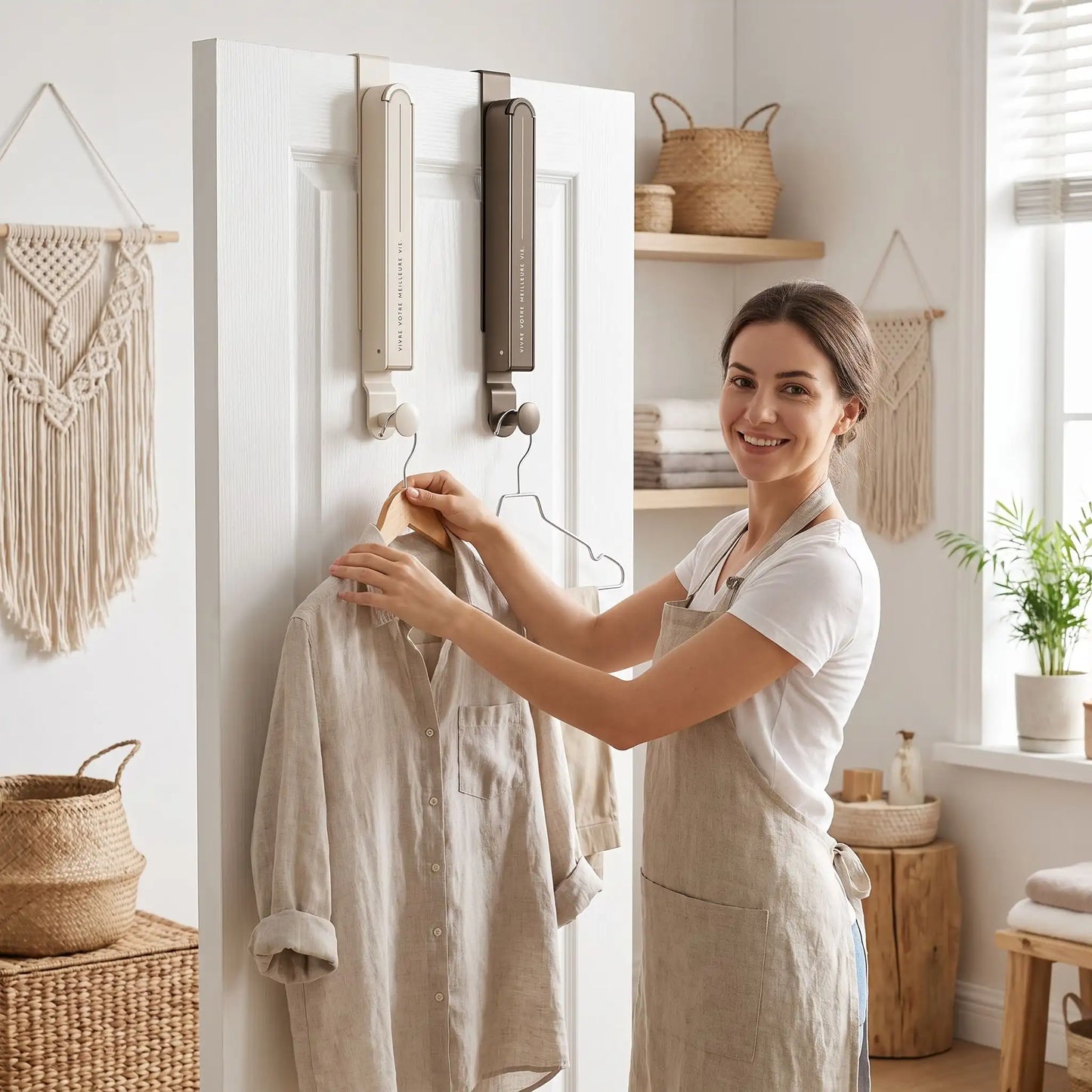 étendoir à linge mural rétractable suspendu MinimalisteLab