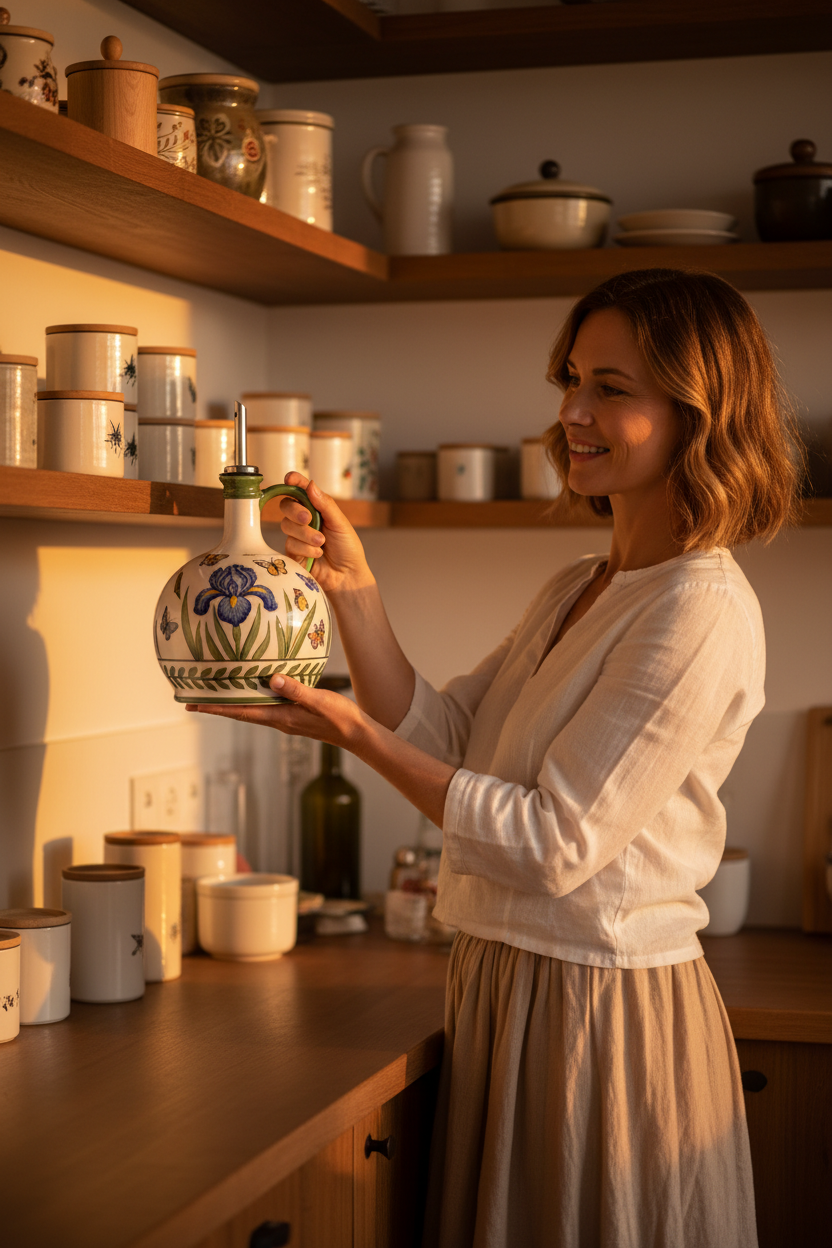 Bouteille pour huile | Céramique Artisanale Iris