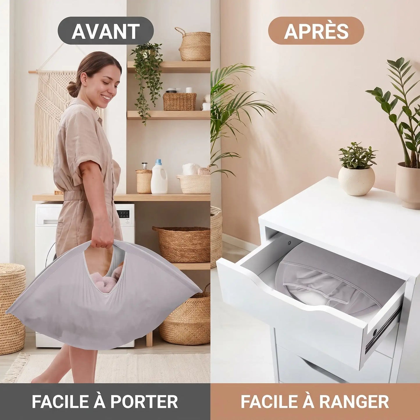 Panier Ă linge | Pliable Gain de Place Silencieux