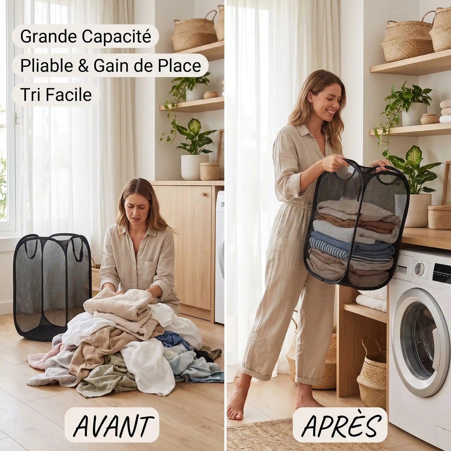 panier Ă linge sale design pratique buanderie MinimalisteLab