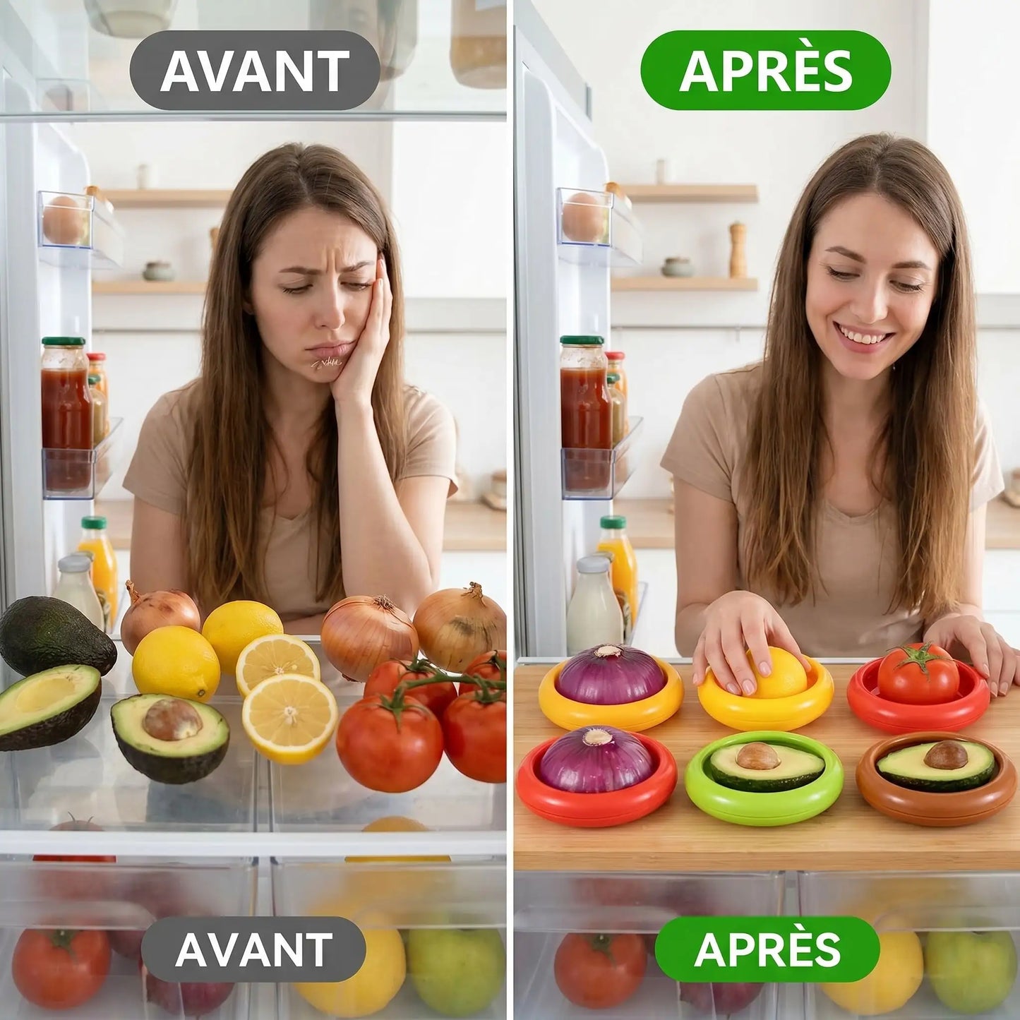 Boîtes alimentaires hermétiques réutilisables dans le frigo