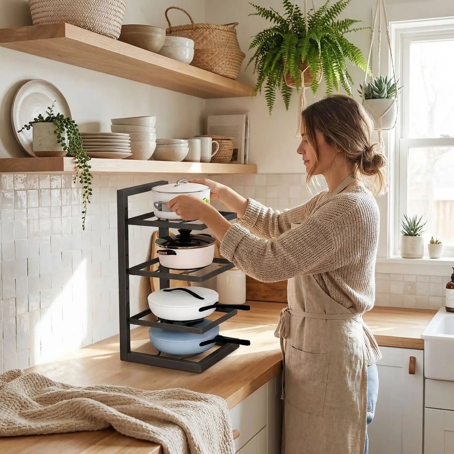etagere cuisine rangement casseroles organise