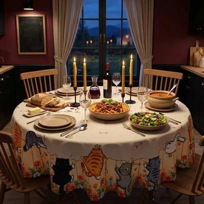 Nappe ronde | Élégance Festive - Minimaliste Lab