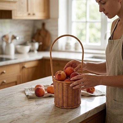 Panier de rangement en osier
