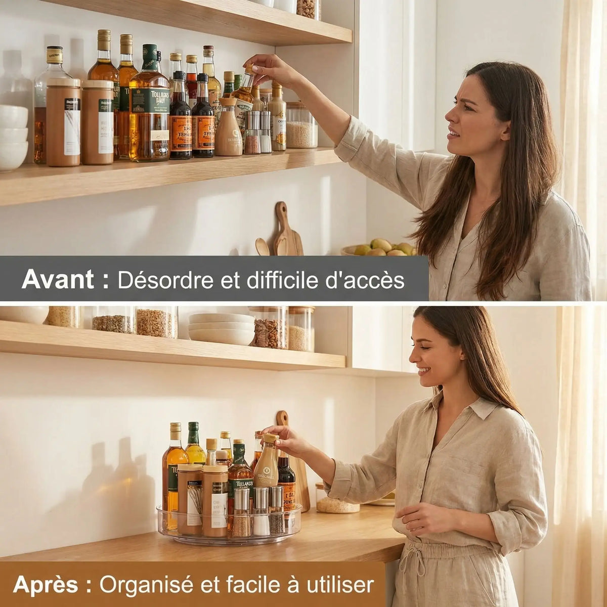 Plateau Tournant | Organisateur Cuisine Rotatif 360° - Minimaliste Lab