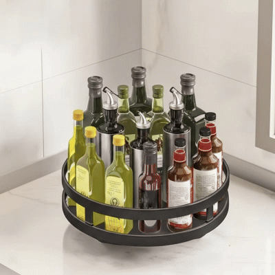 plateau tournant rotatif 360 degrés multiniveaux rangement épices cuisine accès facile
