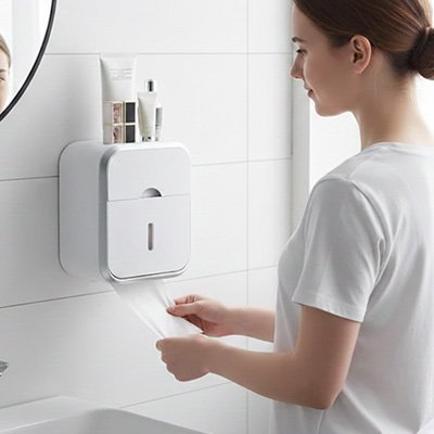 Porte papier toilette mural