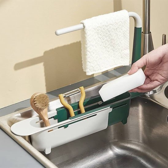 Porte eponge evier | Ventouse Hygiénique Cuisine - Minimaliste Lab