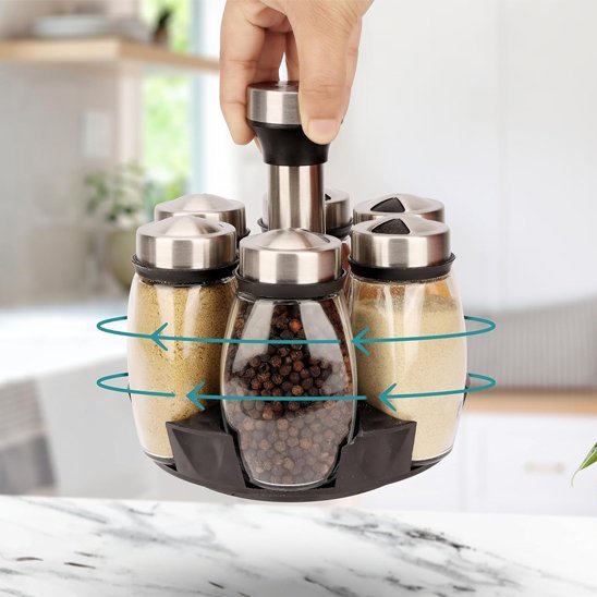 Rangement epices | Rotatif 360° Cuisine - Minimaliste Lab