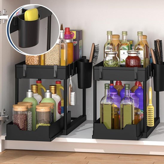 Rangement sous evier | Extensible Cuisine - Minimaliste Lab