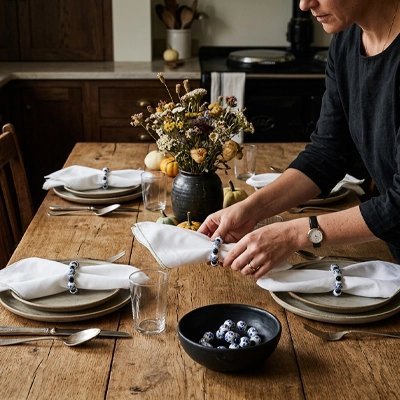 Rond de serviette | Élégance Table Cuisine - Minimaliste Lab