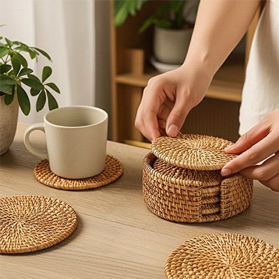 Sous verres | Élégants Lot 4 ou 6 Cuisine - Minimaliste Lab