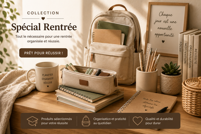 Bannière collection Spécial Rentrée — décoration organisation minimaliste bohème