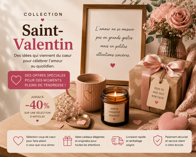 Bannière collection Saint-Valentin — décoration romantique minimaliste bohème