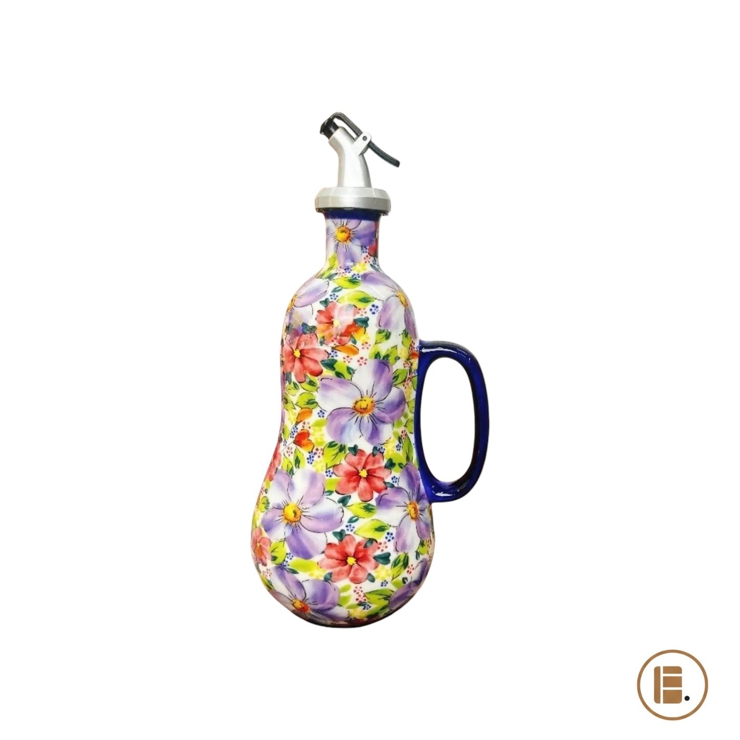 Bouteille pour huile | Artisanale Floral