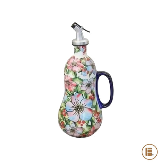 Bouteille pour huile | Céramique Fleuri Anti-Goutte - Minimaliste Lab