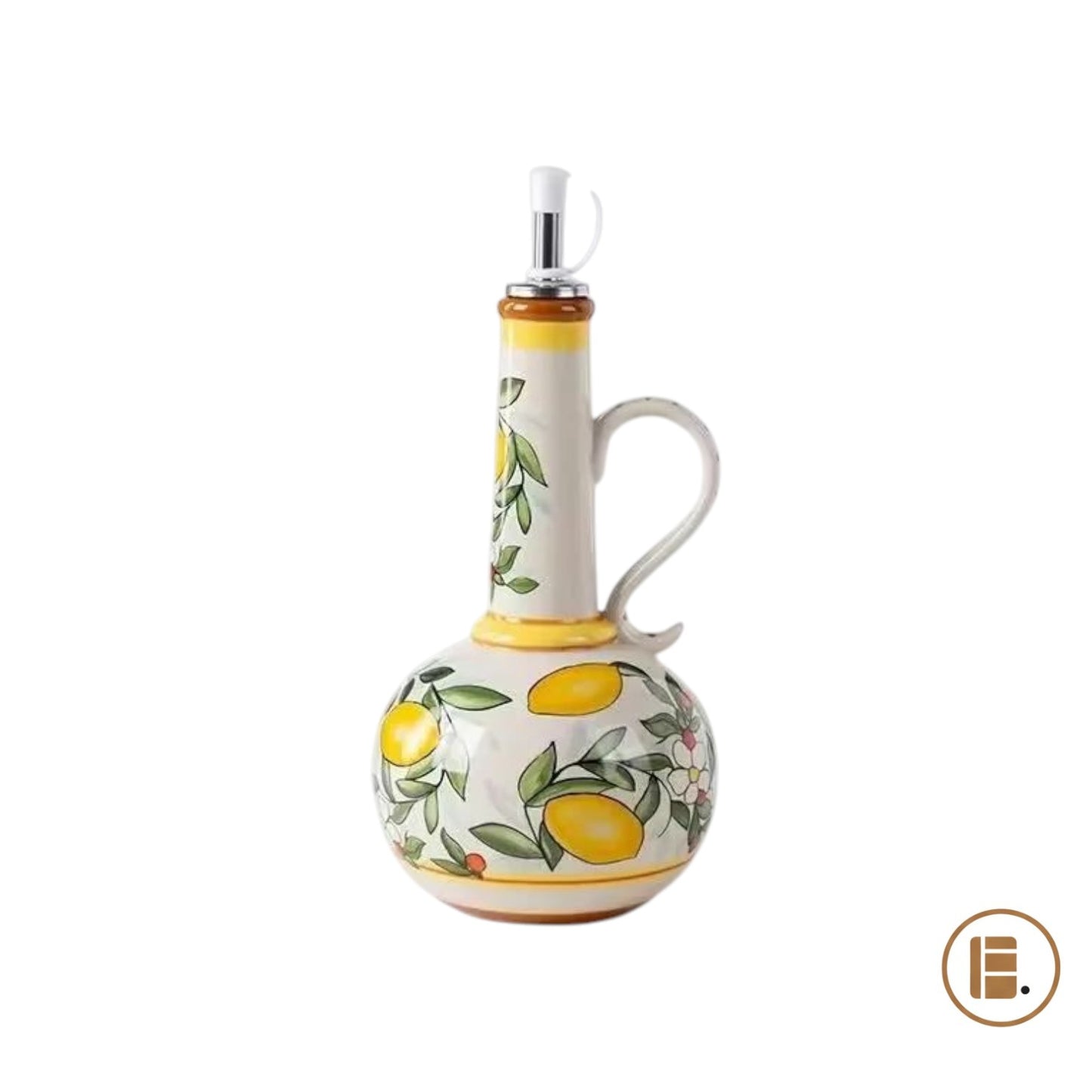 Bouteille pour huile | Céramique artisanale anti-goutte