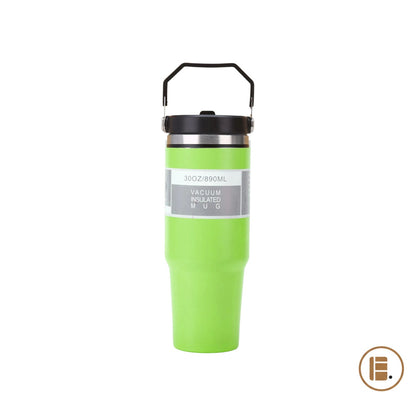 Mug isotherme | Inox avec poignée et paille | 600 ml / 890 ml - Minimaliste Lab