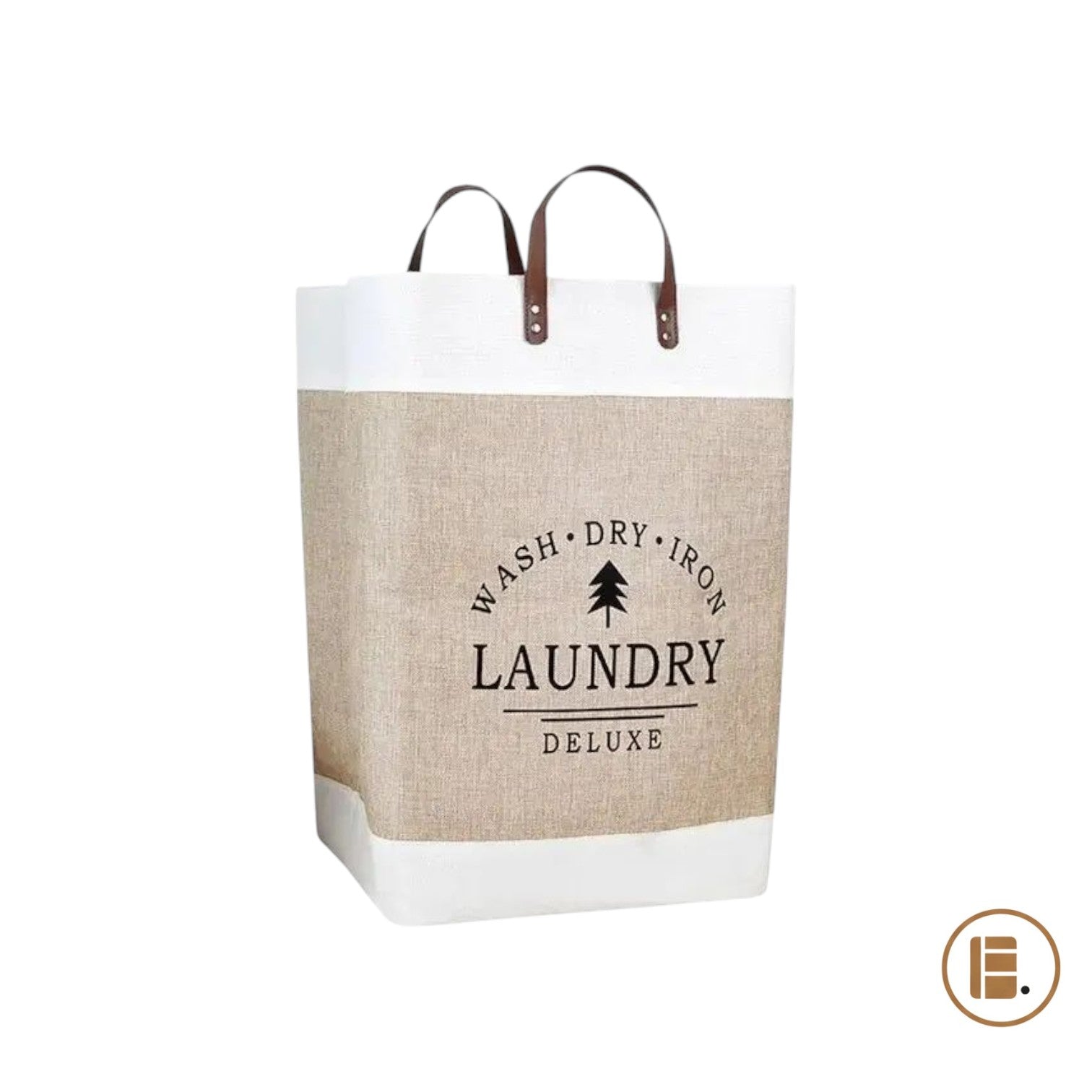 panier à linge design pratique tissu buanderie MinimalisteLab