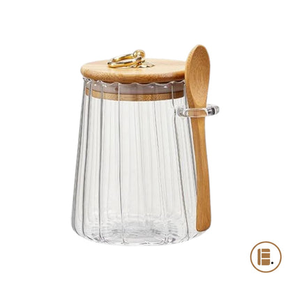 Pot a epices | Hermétique Verre Bois