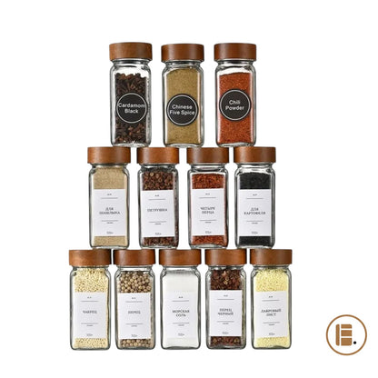 Pot a epices | Hermétique Verre Bois