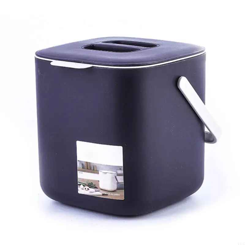 poubelle cuisine design pratique bleu marine MinimalisteLab