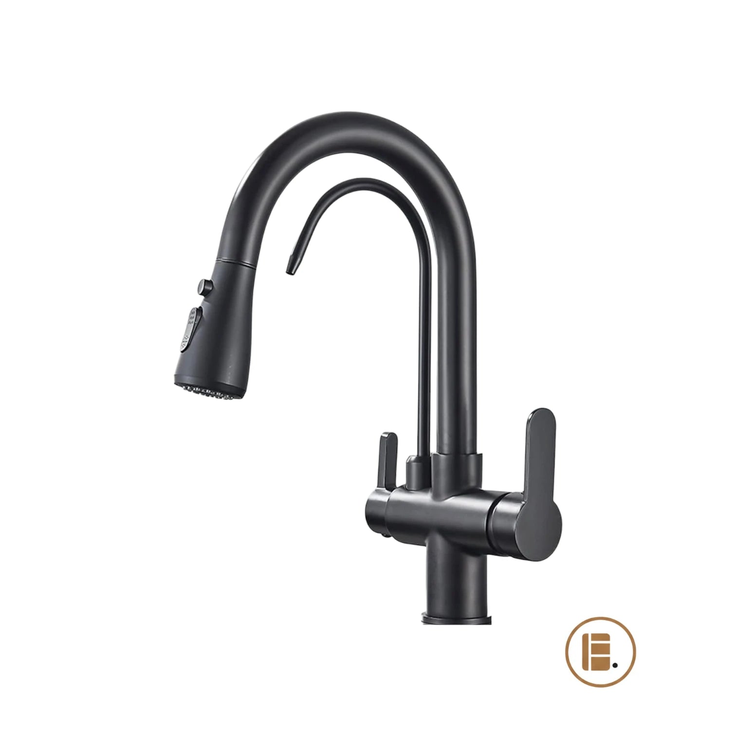robinet cuisine design durable noir mat MinimalisteLab