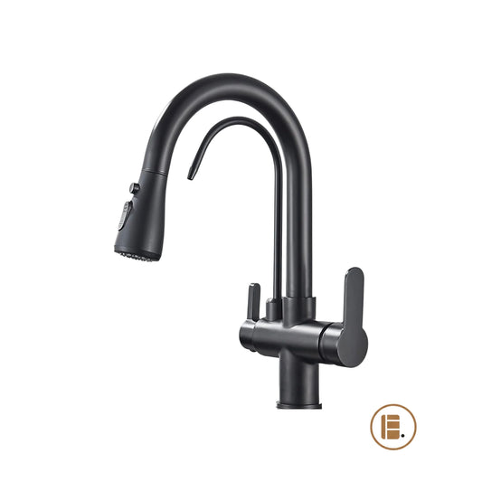 robinet cuisine design durable noir mat MinimalisteLab