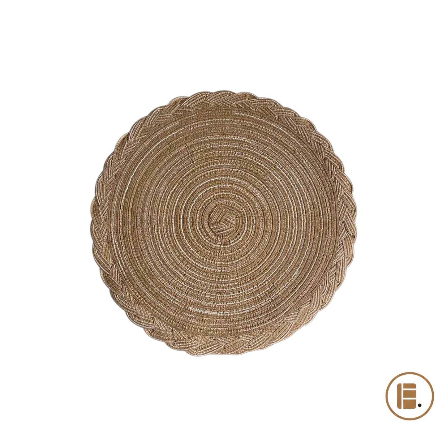 set de table rond élégance marron principale MinimalisteLab