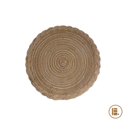 set de table rond élégance marron principale MinimalisteLab