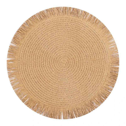 set de table rond élégant marron MinimalisteLab