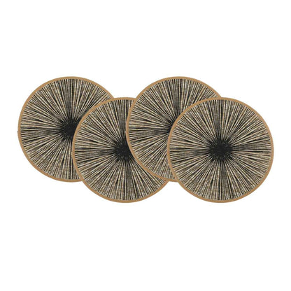 set de table rond élégant lavable noir MinimalisteLab