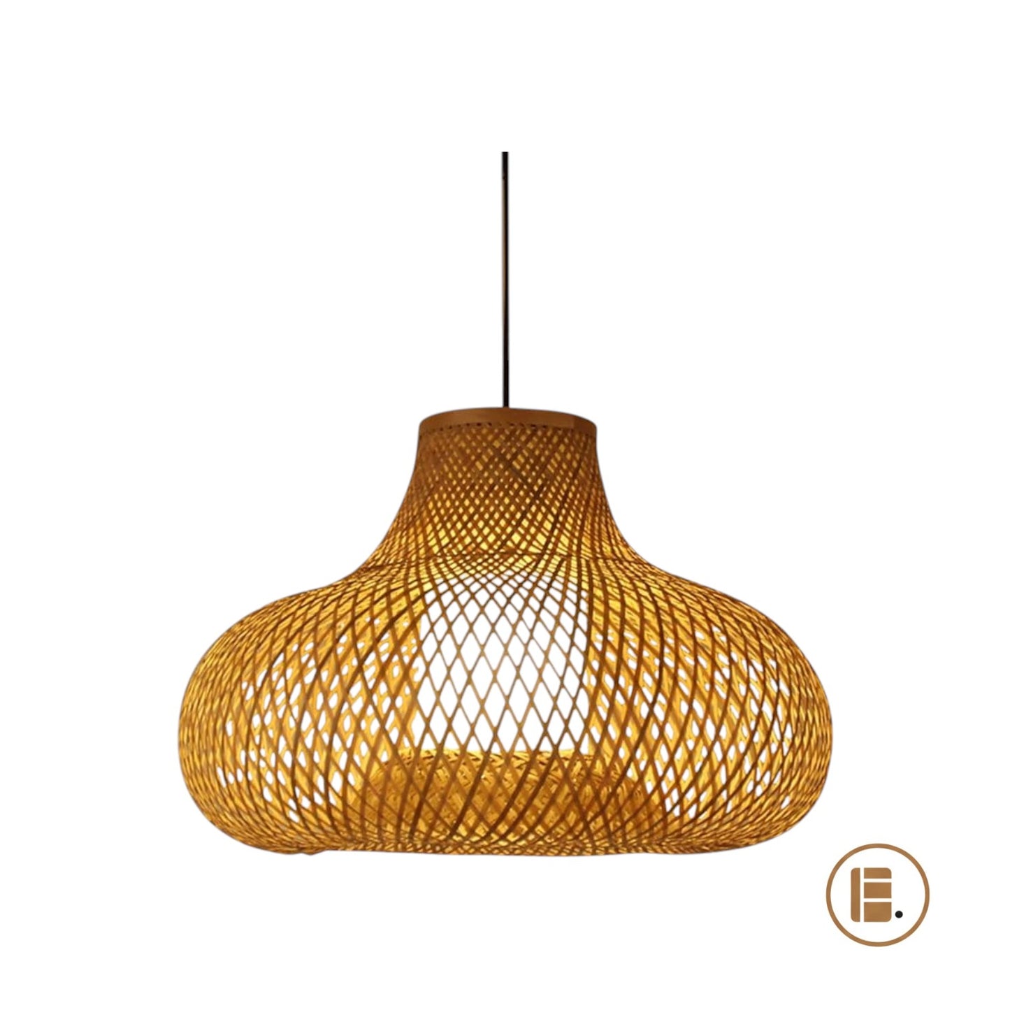 Suspension luminaire | Bambou tressé main