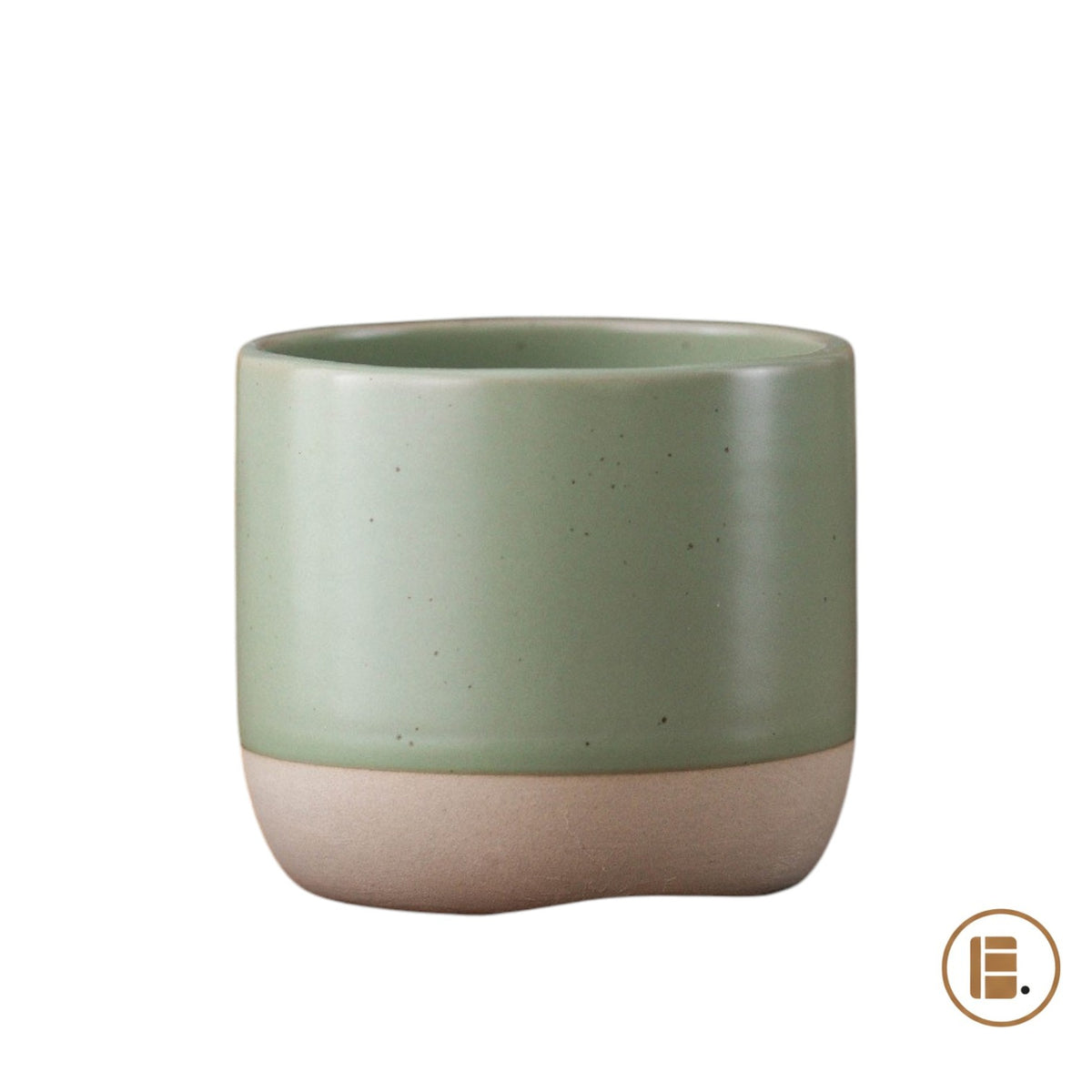 Tasse à café | Céramique Japonaise | Verte Sauge & Beige - Minimaliste Lab
