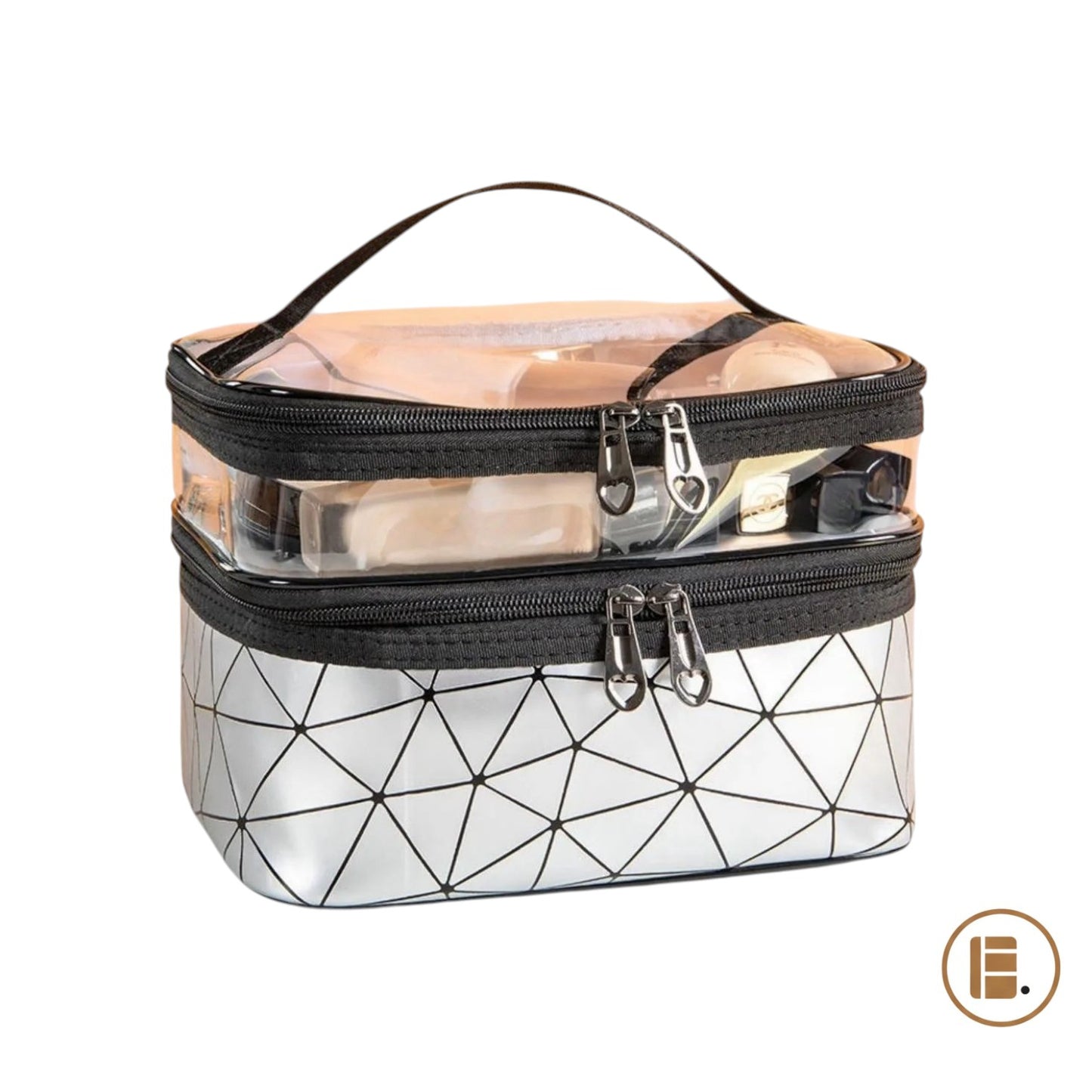 grande trousse de toilette spacieuse pratique ouverte compartiments MinimalisteLab