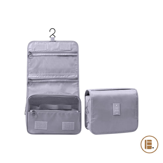 trousse de toilette voyage ultra-compacte fond blanc MinimalisteLab