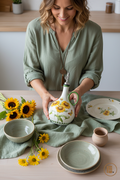 Bouteille pour huile | Tournesol Céramique