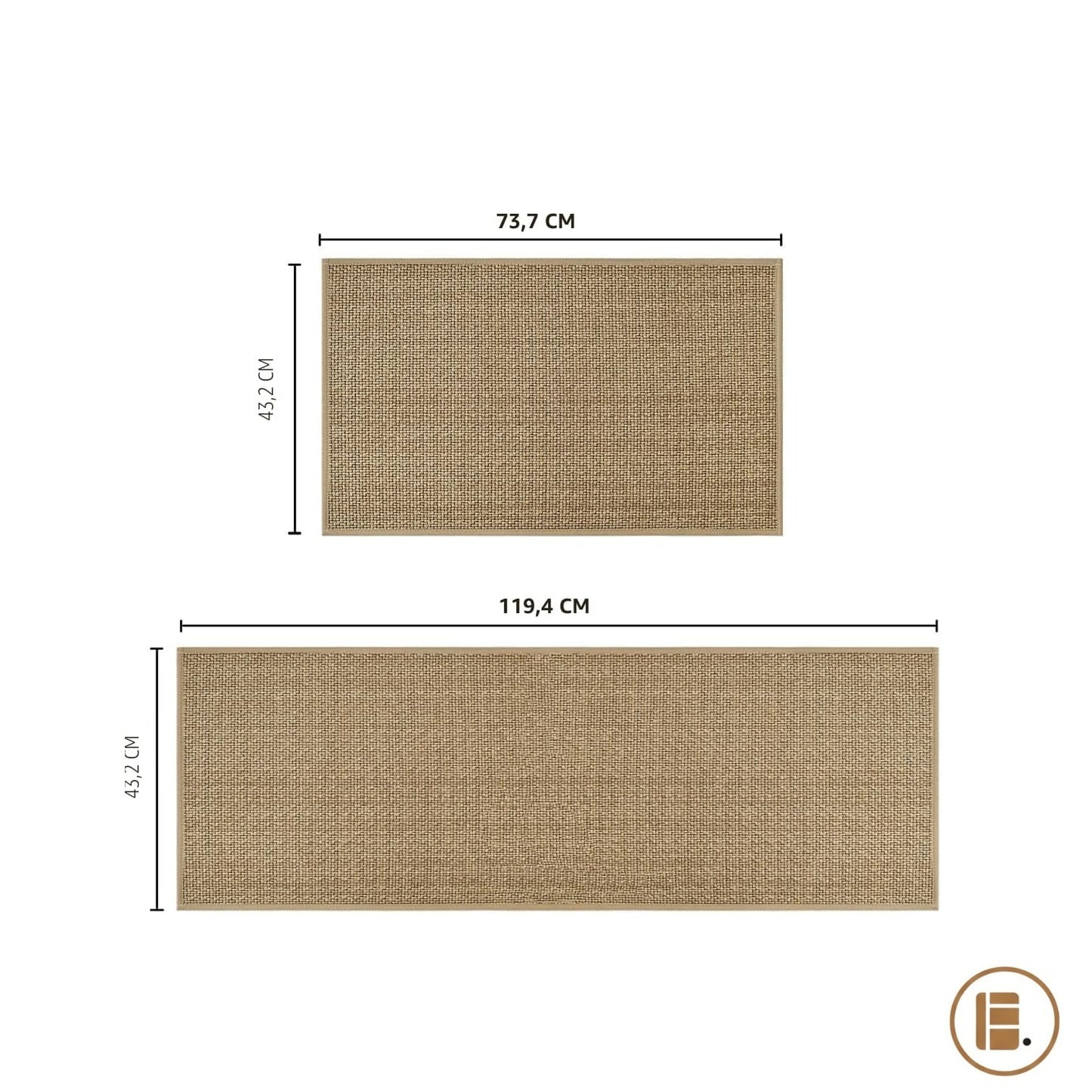 tapis cuisine antidérapant lavable 2 pièces entretien MinimalisteLab