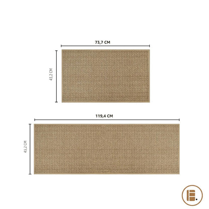 tapis cuisine antidérapant lavable 2 pièces entretien MinimalisteLab