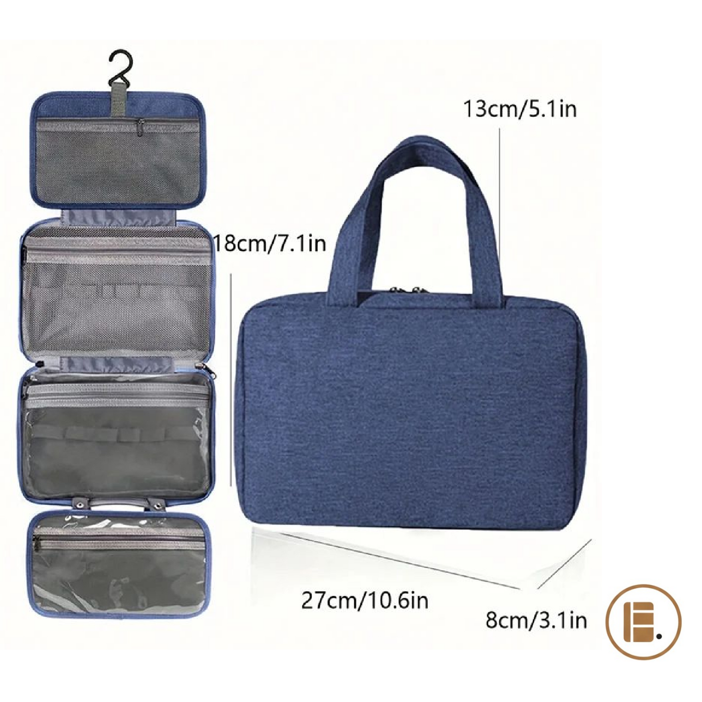 trousse de toilette voyage organisé matière imperméable MinimalisteLab