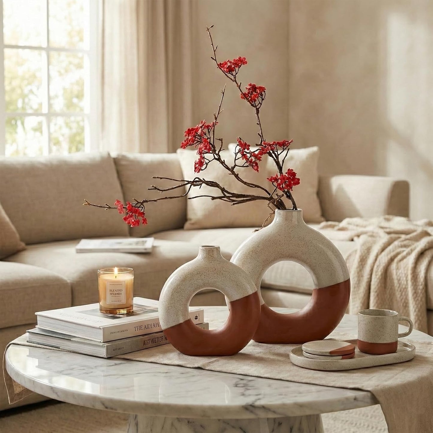 vase élégant floral contexte maison MinimalisteLab