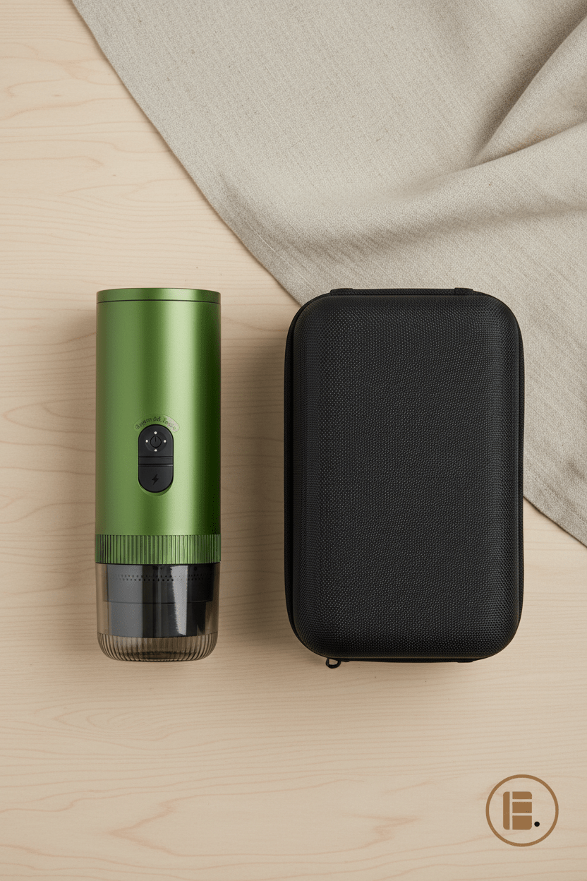 Machine à café | Portable Espresso | Vert olive métallisé - Minimaliste Lab
