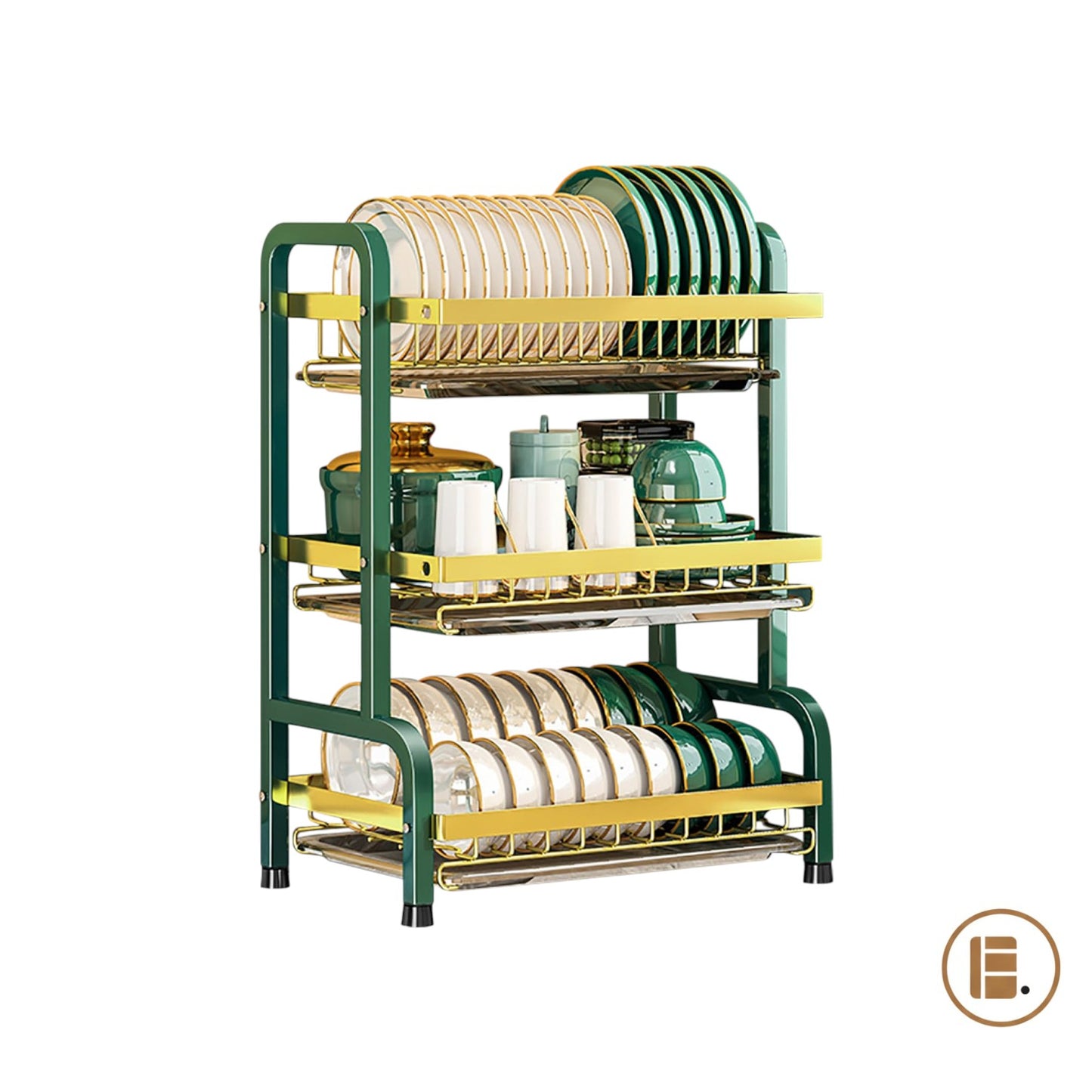 Egouttoir Vaisselle | 3 Niveaux Acier