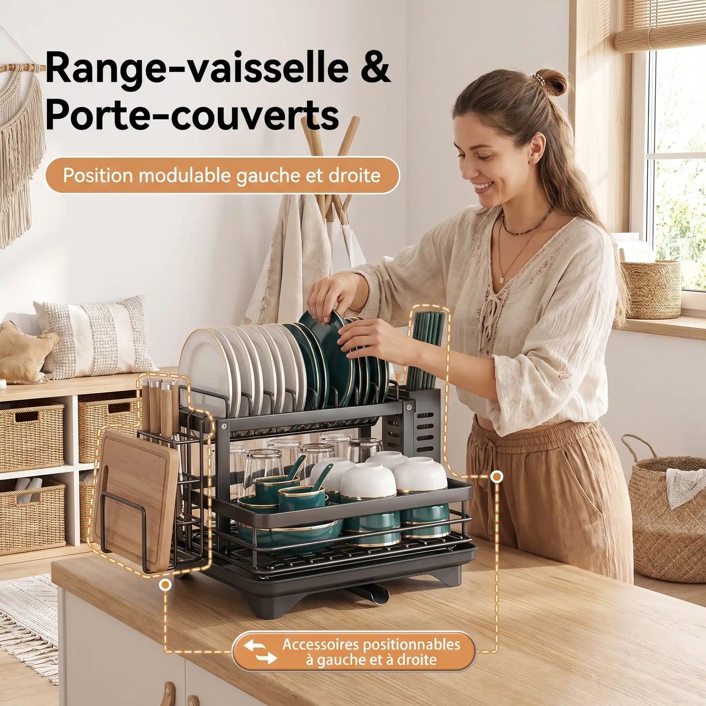 Egouttoir Vaisselle | Extensible Acier Inoxydable
