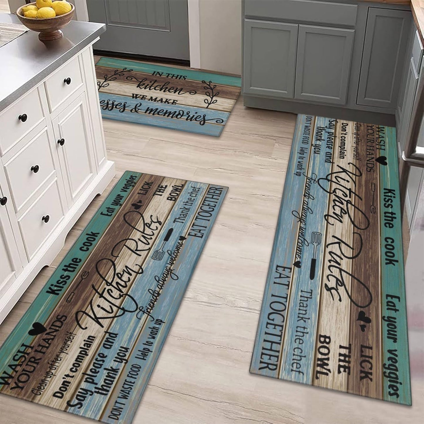 tapis cuisine antidérapant lavable rendu sol MinimalisteLab