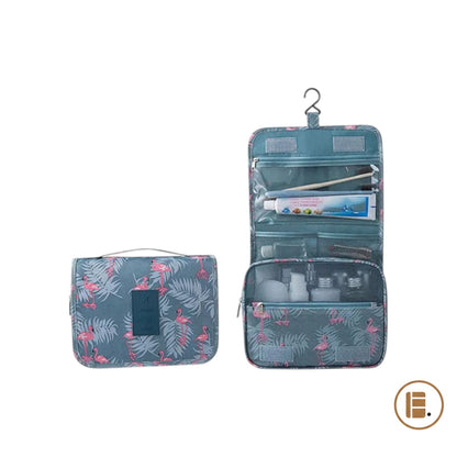 trousse de toilette de voyage compacte organisée vue de face MinimalisteLab